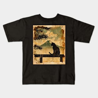 Kawaii Cat Dreamscape Kids T-Shirt